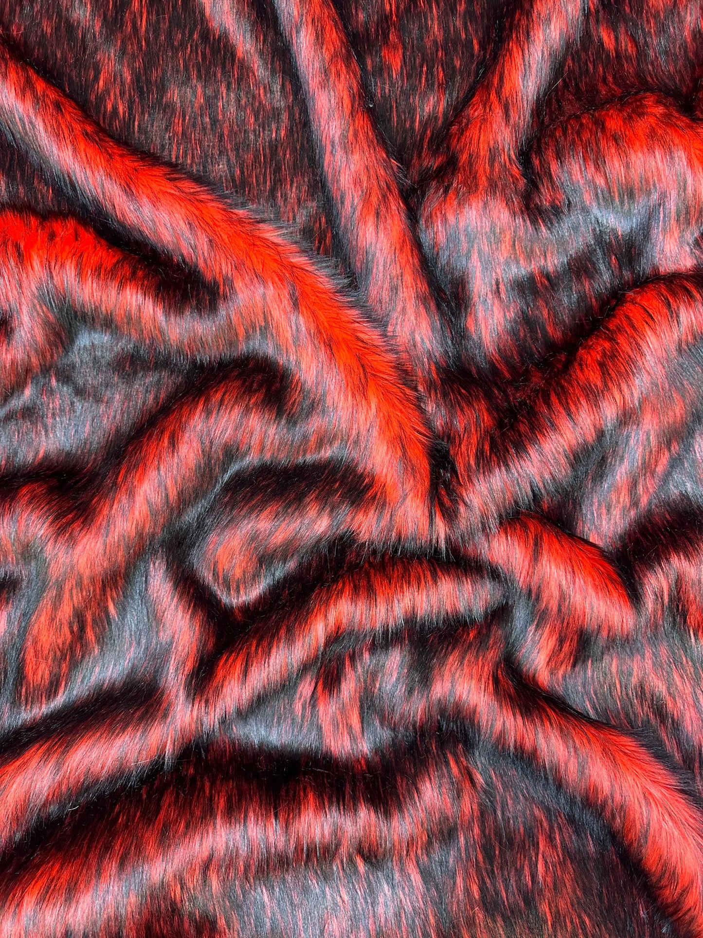 Red Dragon - Faux Fur Fabric