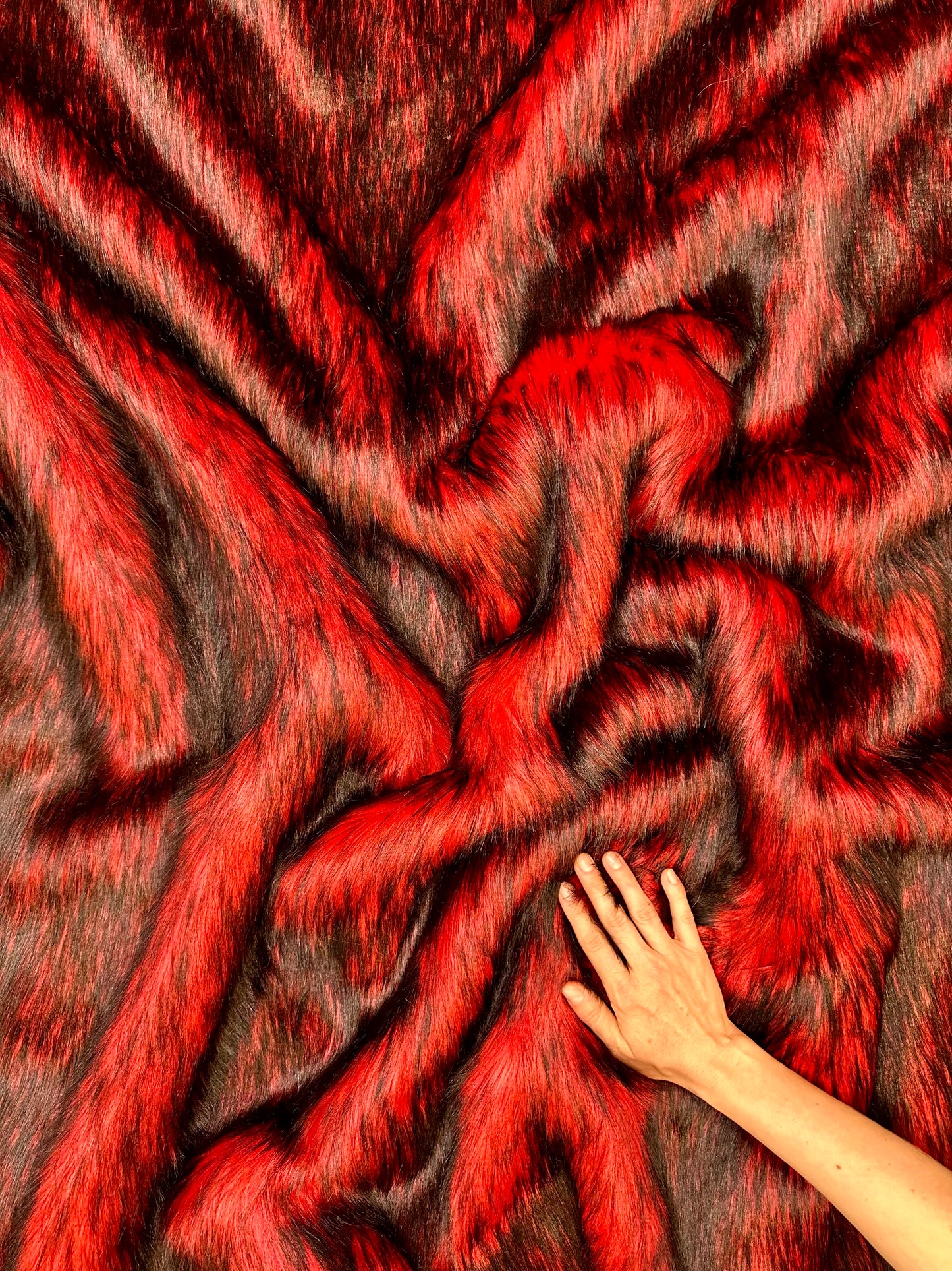 Red Dragon - Faux Fur Fabric