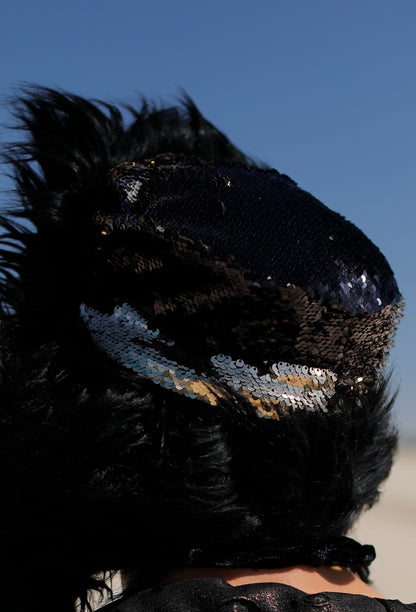 Black Gold Aviator Earflap Hat