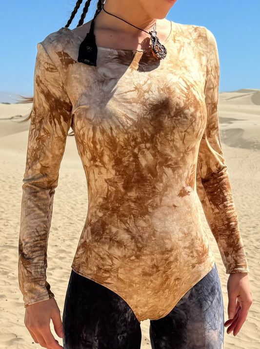 Chani Sand Long Sleeve Bodysuit
