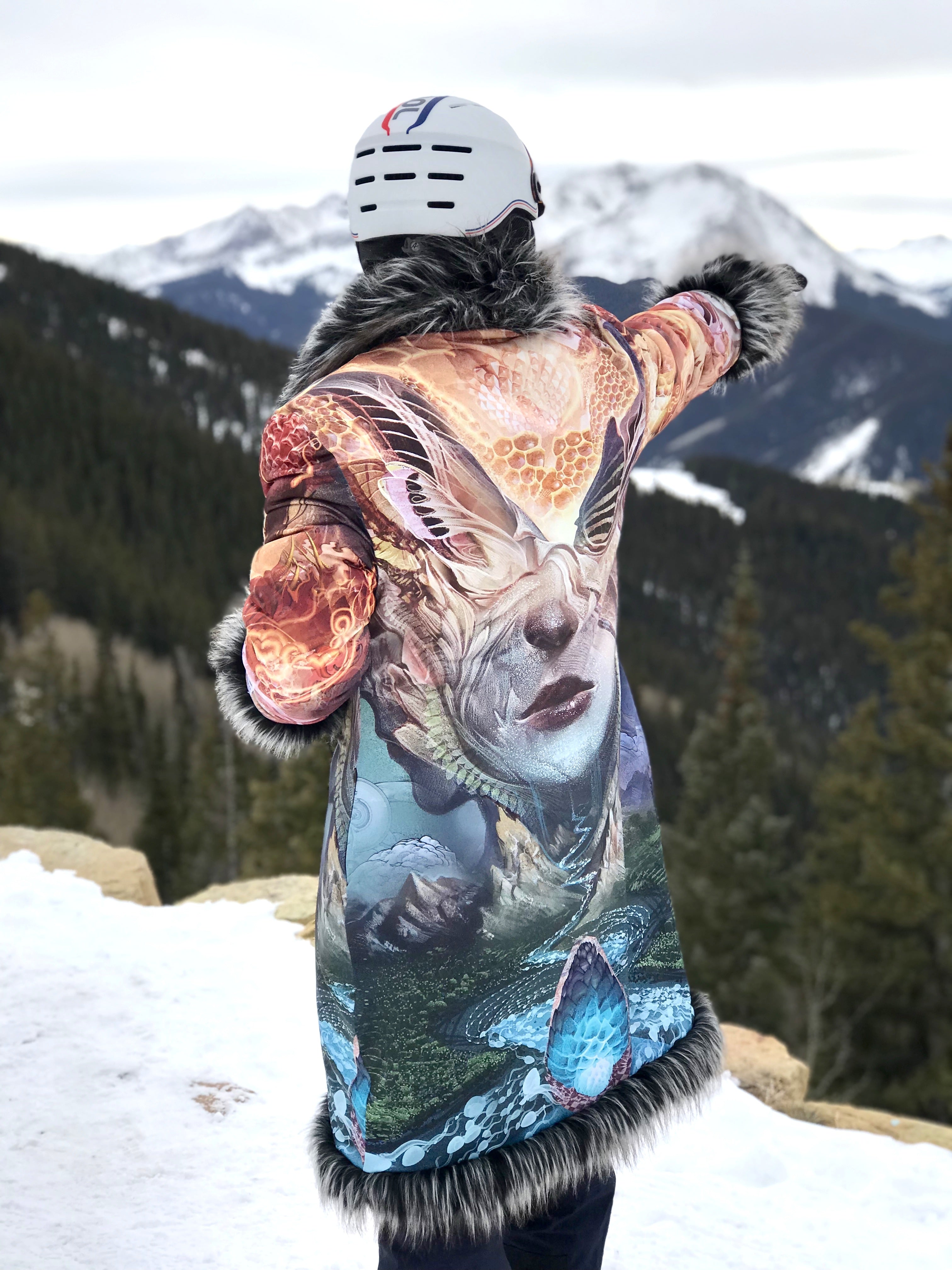 joonejoonam ファーフーディ Nature by Android Jones – Boho Coats