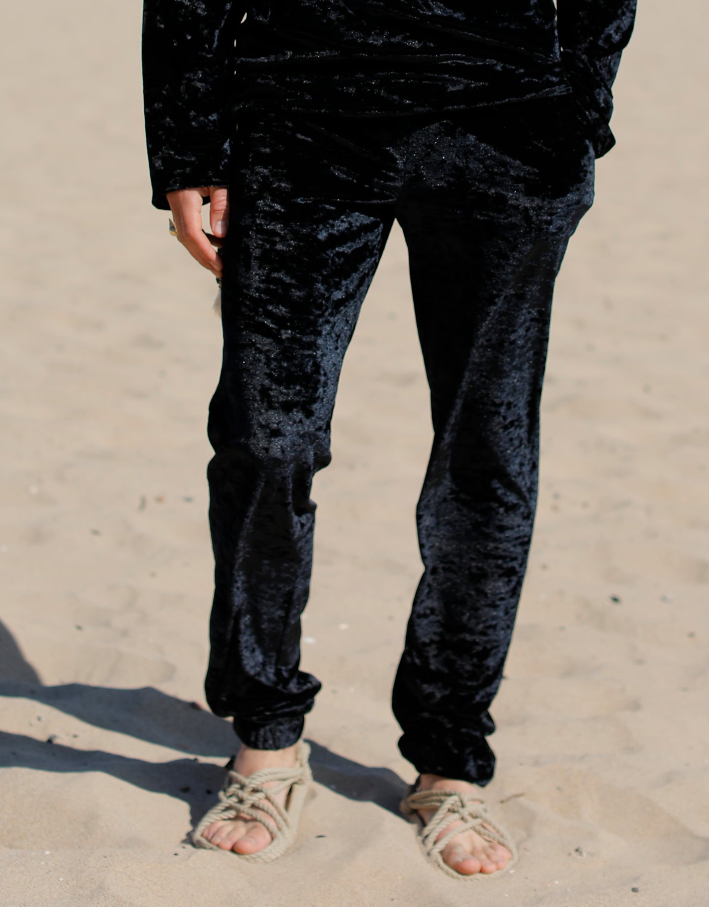 Fremen Black Velvet Pants