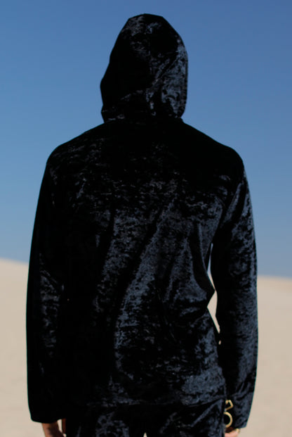 Fremen Black Velvet Pullover Hoodie