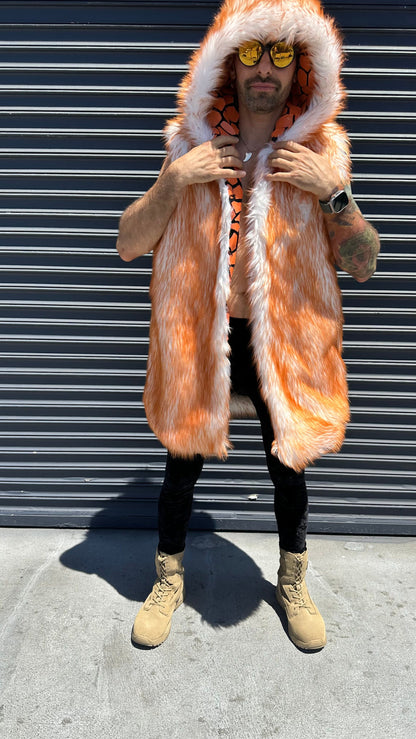 Psychedelic Giraffe Party Fur Vest