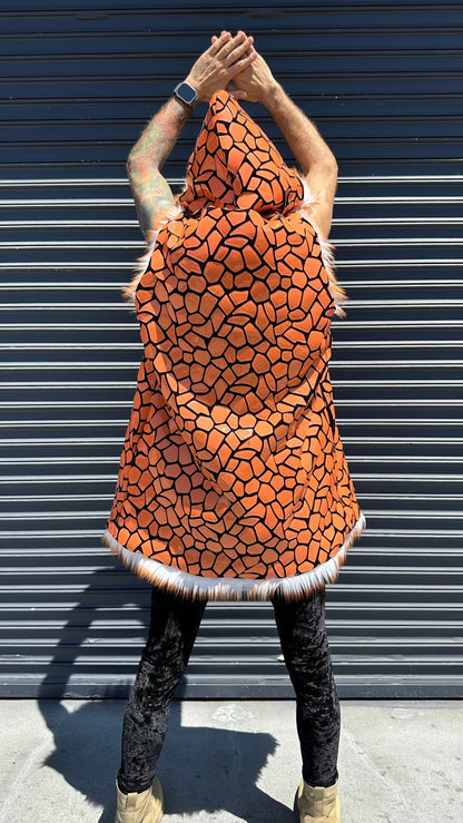 Psychedelic Giraffe Party Fur Vest