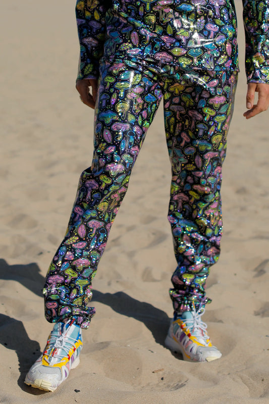 Neon Mushroom Tapered Pants