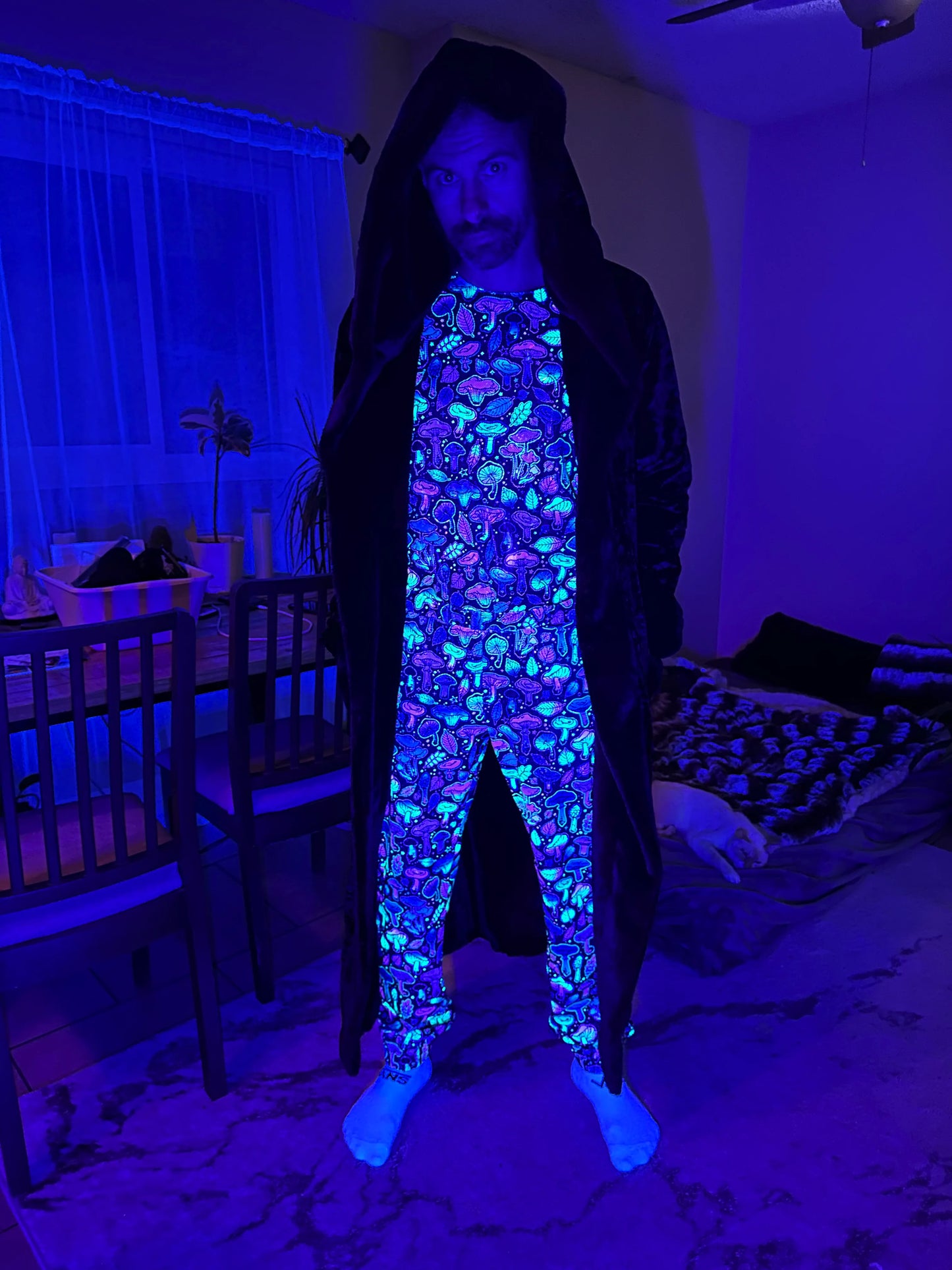 Neon Mushroom Tapered Pants