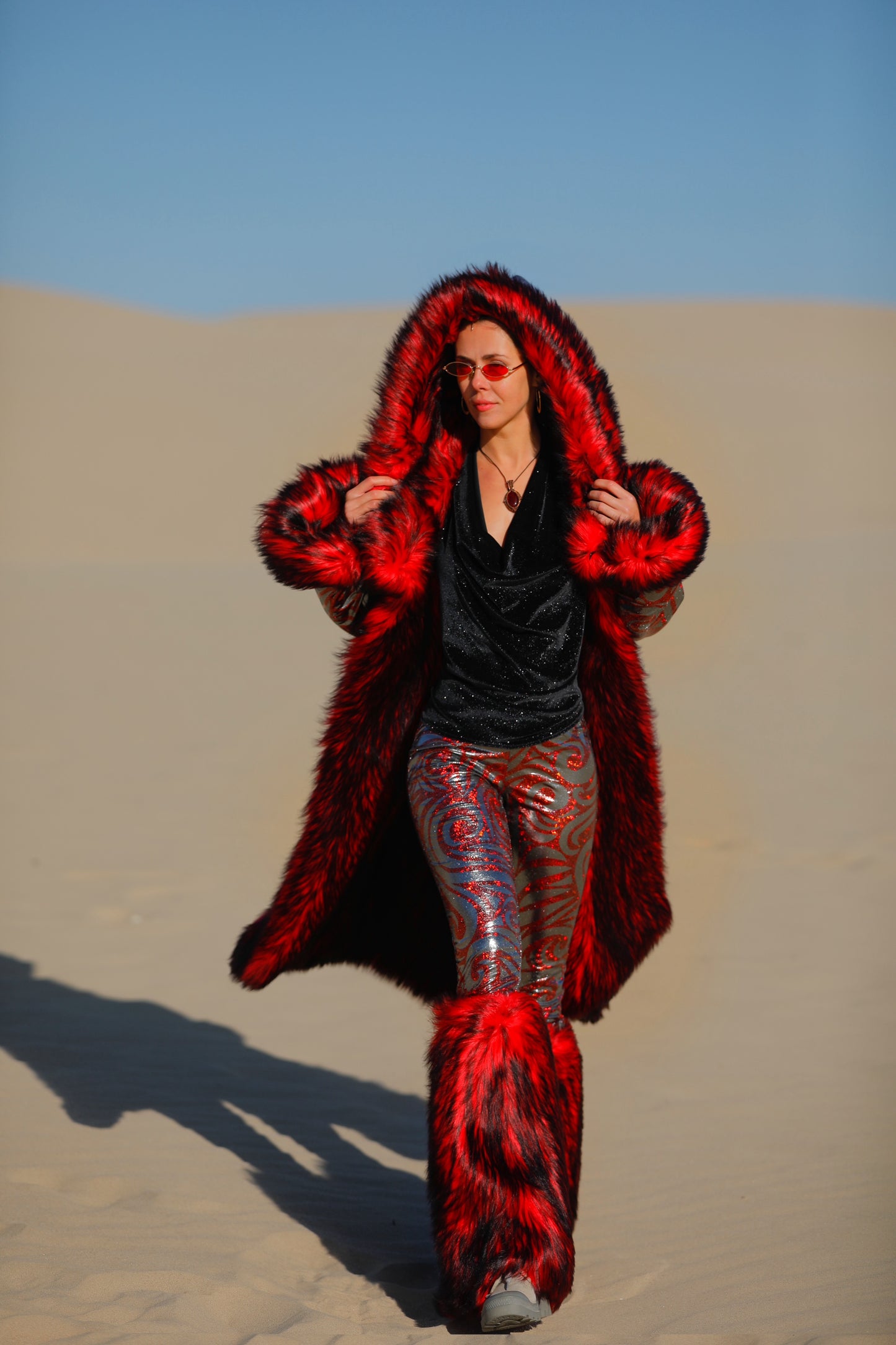 Red Maleficent Fur Coat