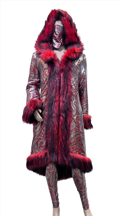 Red Maleficent Fur Coat