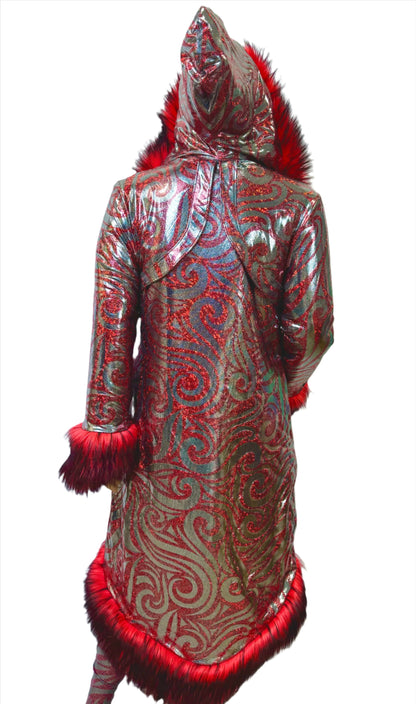 Red Maleficent Fur Coat